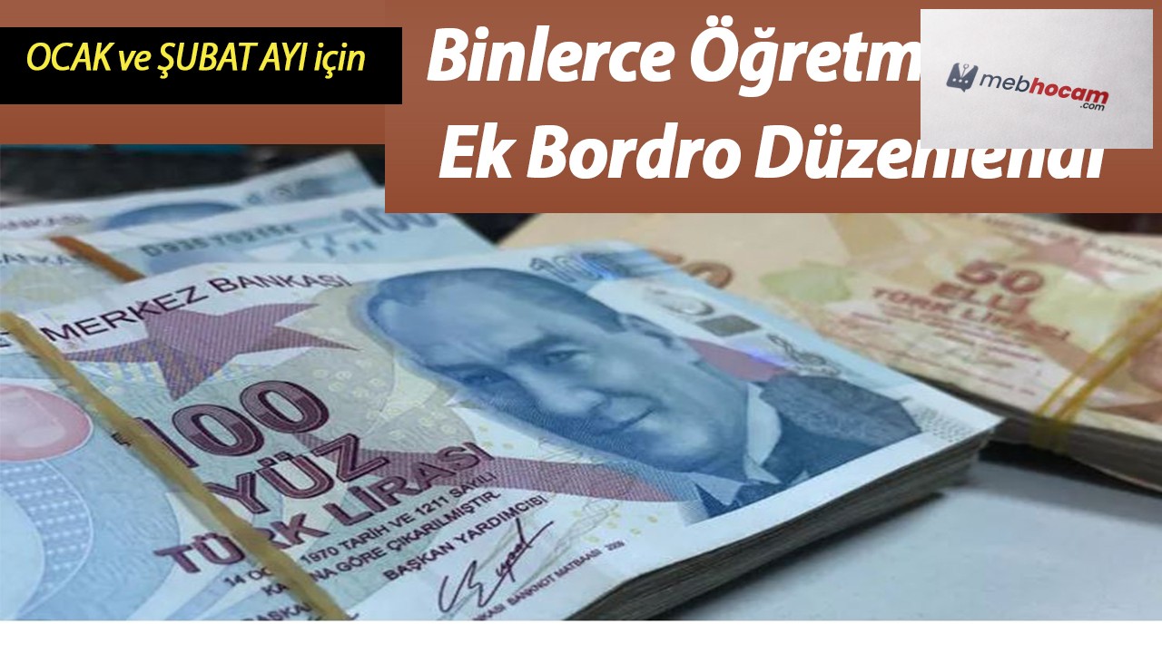 Binlerce Öğretmenlere Ek Bordro Düzenlendi