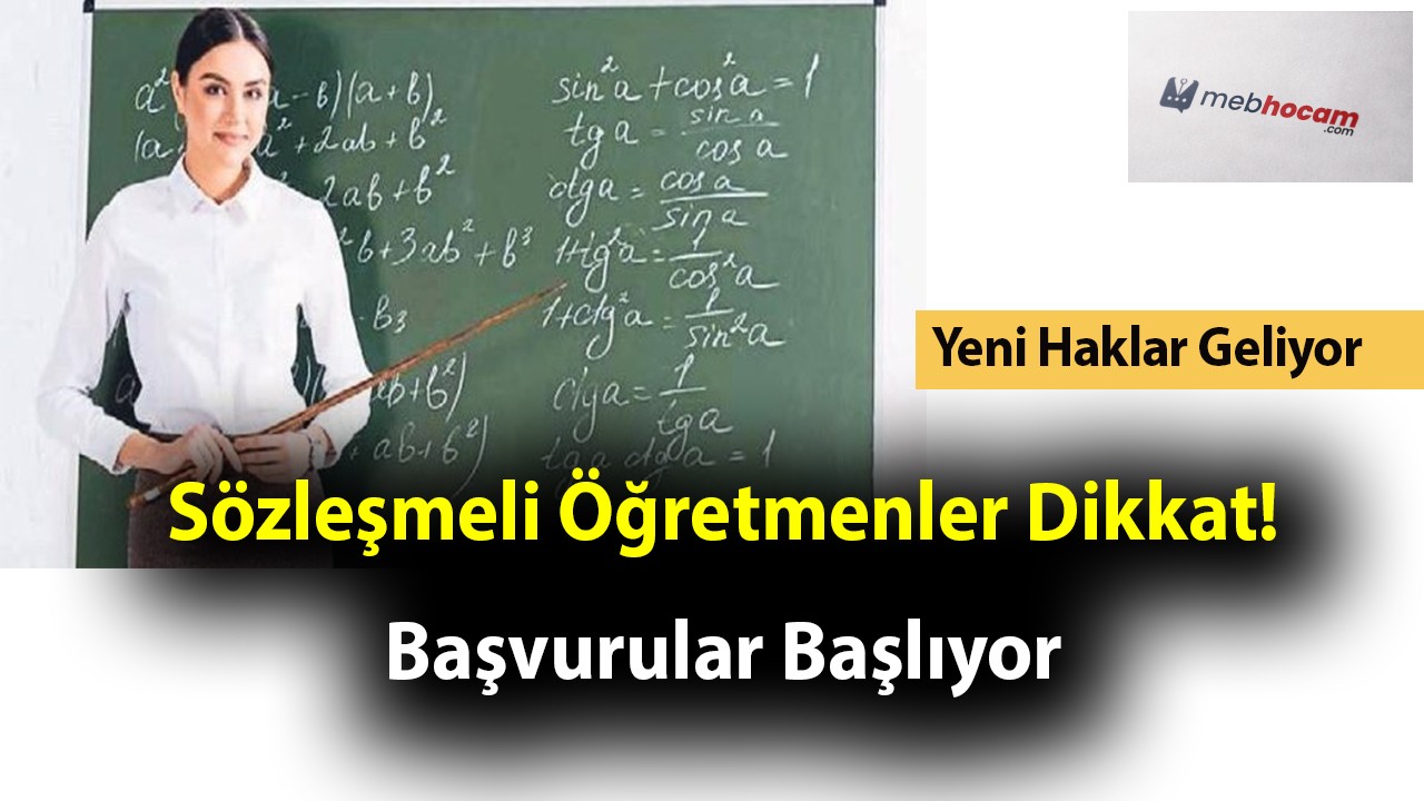Sözleşmeli Öğretmenler Dikkat! Başvurular Başlıyor