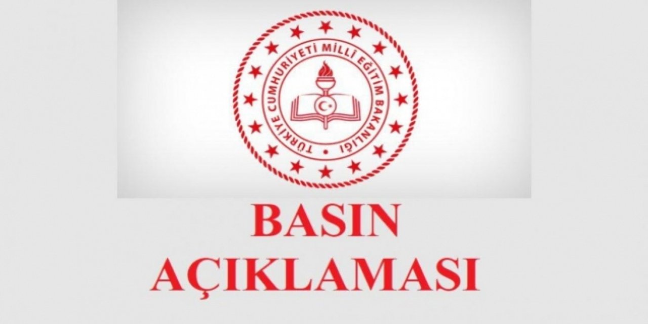 MEB'den Son Dakika Basın Açıklaması