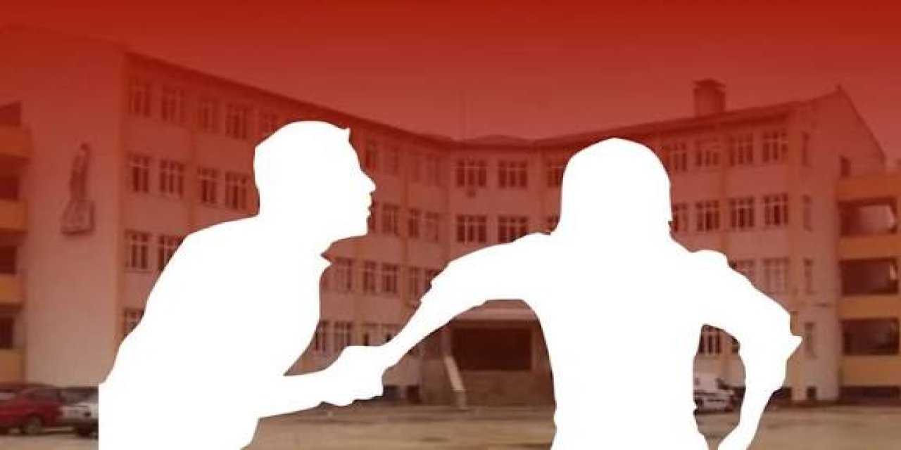 Okul Bahçesinde Veli Öğretmene Saldırdı
