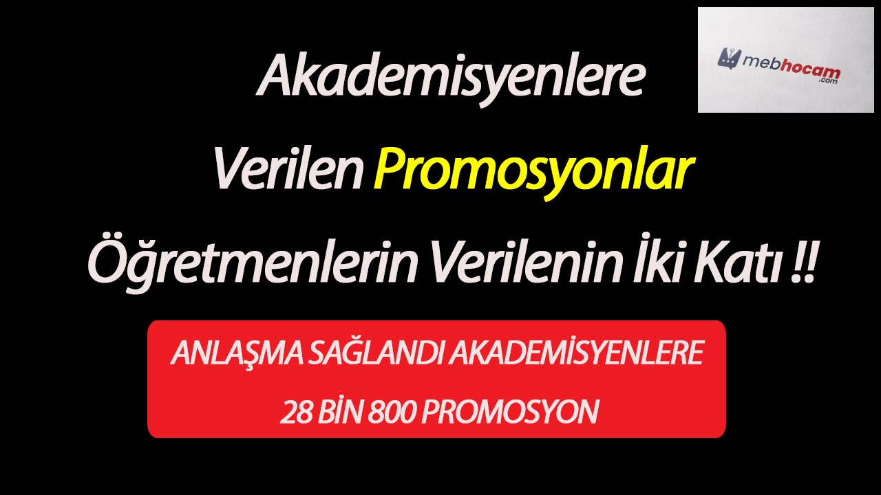 Akademisyenlere Verilen Promosyonlar Öğretmenlere Verilenin İki Katı !!